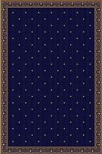 Круглый ковер в кабинет или бильярдную 2-38 темно-синий