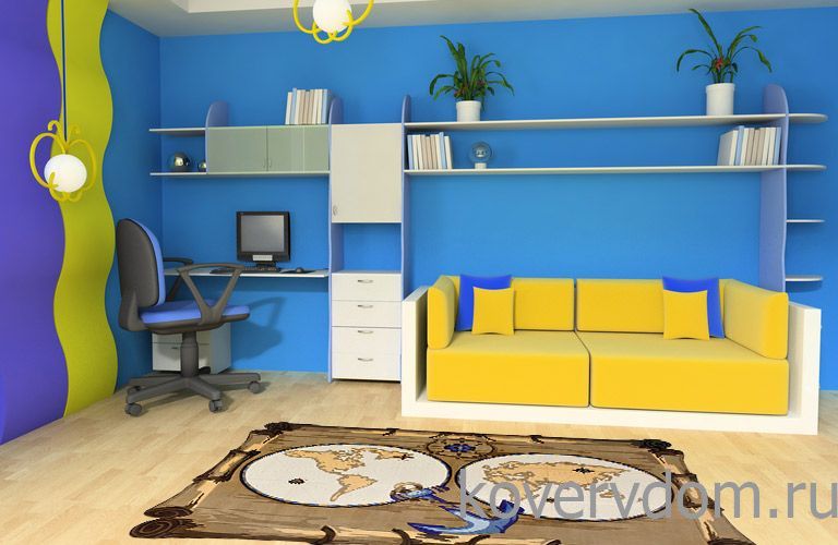 Детский ковер МОРСКОЙ КАРТА МИРА ПИРАТОВ