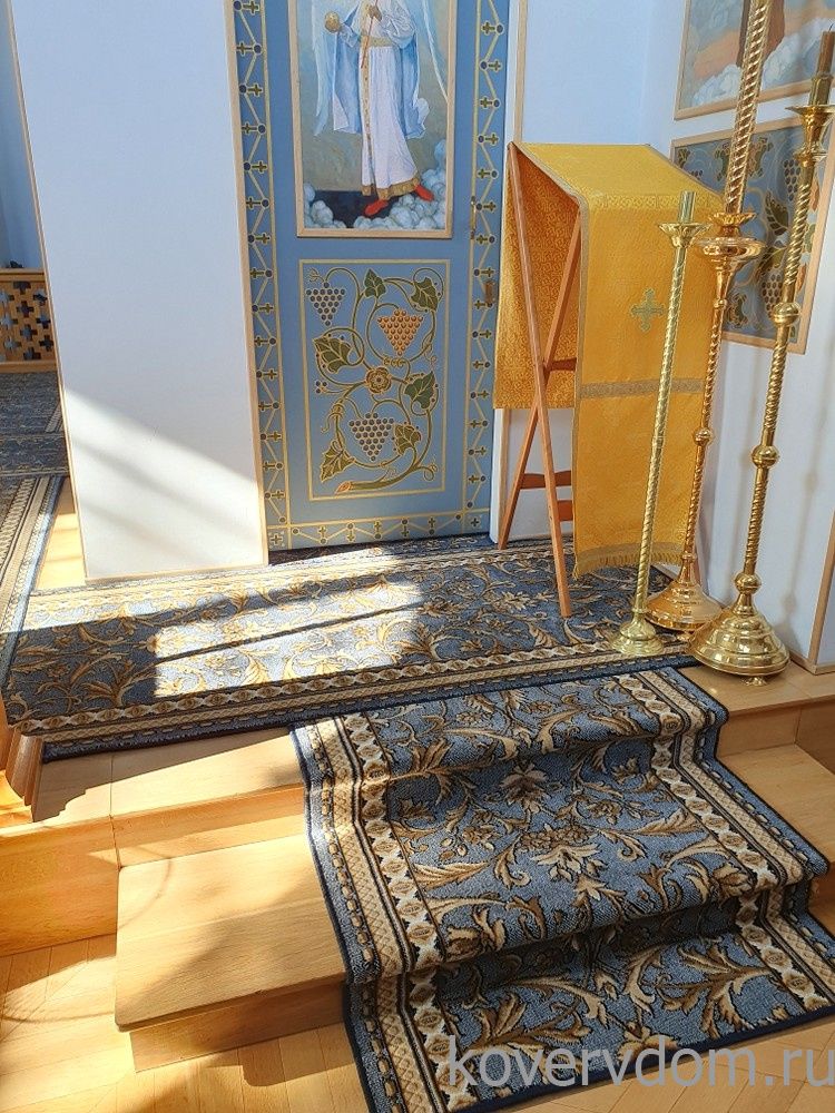 Ковровая композиция в храм 39-38 сине-голубая
